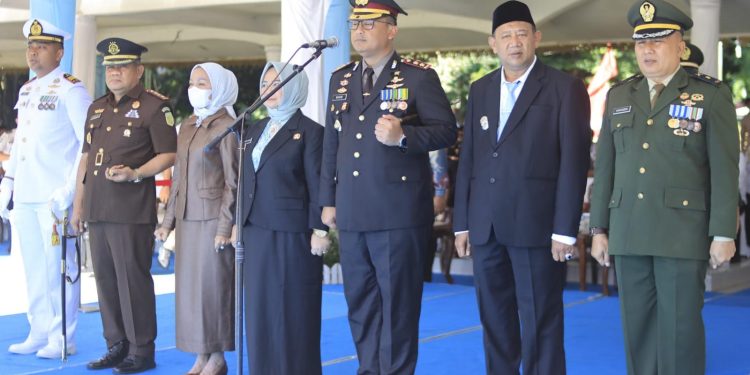 Kapolres Langkat Pimpin Upacara Hari Bhayangkara ke-80, Polri Untuk Masyarakat