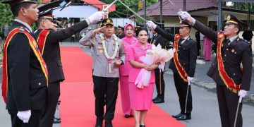 Polres Langkat Gelar Pisah Sambut Kapolres, AKBP David Triyo Resmi Gantikan AKBP Hannry PH. Tambunan