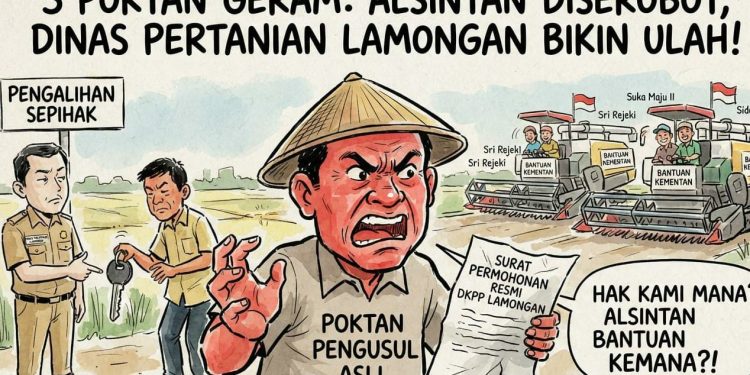 Pengalihan Bantuan COMBI Oleh Dinas Pertanian Lamongan, 3 Poktan Geram
