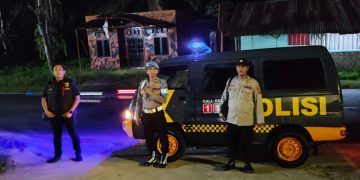 Antisipasi Geng Motor dan Kejahatan 3C, Polsek Gebang Patroli Blue Light