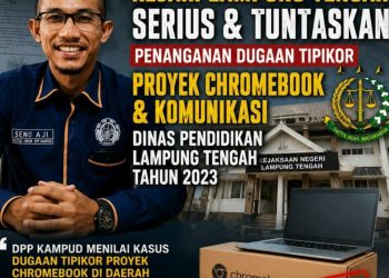 *Dugaan Korupsi Proyek Chromebook Dinas Pendidikan Lampung Tengah, DPP KAMPUD Desak KEJARI Serius dan Usut Tuntas*