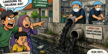*Buang Limbah Sembarangan di Saluran Drainase, SPPG Pahlawan di Lamongan Dikeluhkan Warga*