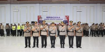 Kapolres Langkat Pimpin Sertijab Kabag Sdm, Kasat dan Kapolsek 