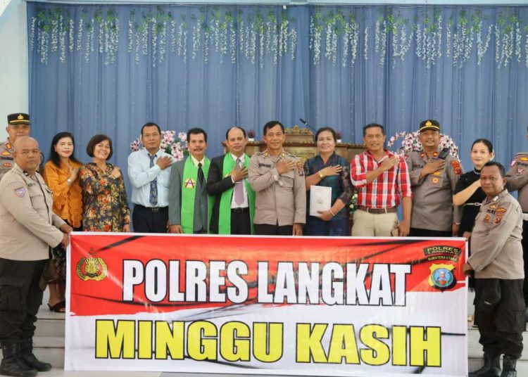 Polres Langkat Gelar Minggu Kasih, Ajak Jemaat GKI Bersama Jaga Kamtibmas dan Waspadai Kejahatan Siber