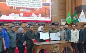 DPRD Musi Rawas Gelar Paripurna, Dengarkan Tanggapan Bupati Terhadap 9 Raperda Inisiatif