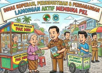 *Dinas perdagangan Lamongan aktif pembinaan pedagang kaki lima (PK5).*