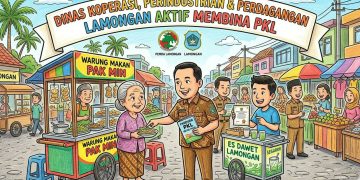 *Dinas perdagangan Lamongan aktif pembinaan pedagang kaki lima (PK5).*