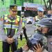 Kapolres Langkat Beri Bingkisan untuk Pegendara yang Tertib Berlalu Lintas