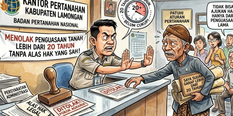 *Penguasaan Hak Atas Tanah Lebih Dari 20 Tahun Masih Ditolak Badan Pertanahan Lamongan.*