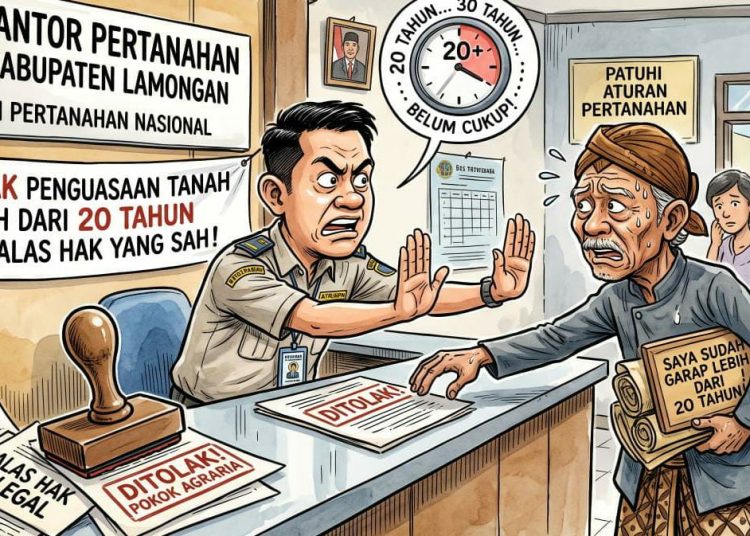 *Penguasaan Hak Atas Tanah Lebih Dari 20 Tahun Masih Ditolak Badan Pertanahan Lamongan.*