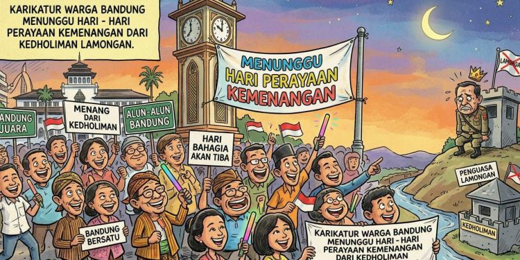 *Warga Kampung Bandung Menunggu Hari – hari Perayaan Kemenangan Dari Kedholiman Penguasa Lamongan.*