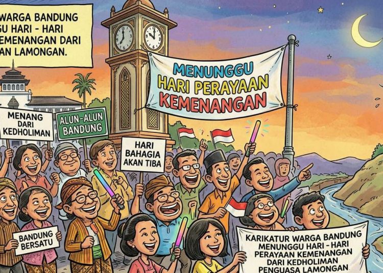 *Warga Kampung Bandung Menunggu Hari – hari Perayaan Kemenangan Dari Kedholiman Penguasa Lamongan.*