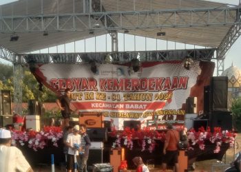 Dari Gebyar Panggung Sholawat Kebangsaan, Tenda Terpasang Badai Menerjang