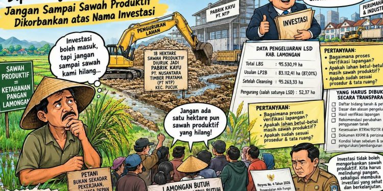 *Pemkab Lamongan gasak lahan produktif demi industri.*