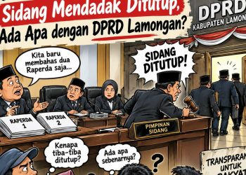 *Mendadak sidang ditutup oleh dewan Lamongan secara sepihak, ada apa ?.*