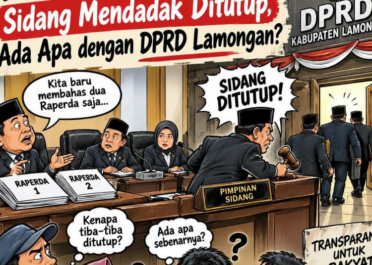 *Mendadak sidang ditutup oleh dewan Lamongan secara sepihak, ada apa ?.*