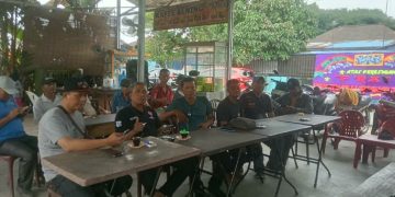 Pelantikan PRATU Teluk Aru Diwarnai Hujan Rintik, Puluhan Wartawan Hadir.
