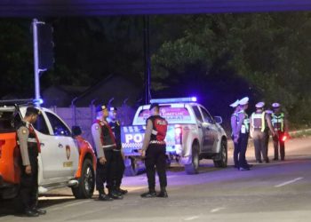Dengan Patroli, Polres Langkat Jaga Kamtibmas Saat Malam Hari