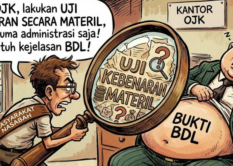 *Menuntut OJK Lakukan Uji Kebenaran Secara Material Kepada BDL.*