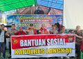 Polres Langkat Salurkan 100 Sak Material untuk Pembangunan Gereja GBKP Runggun Titi Besi