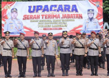 Kapolres Langkat pimpin sertijab Kasat Reskrim, Kasat Narkoba dan Kapolsek